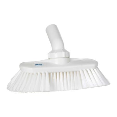 Remco Vikan Waterfed Washing Brush w/ Angle Adjustment- Soft/Split, White 70675